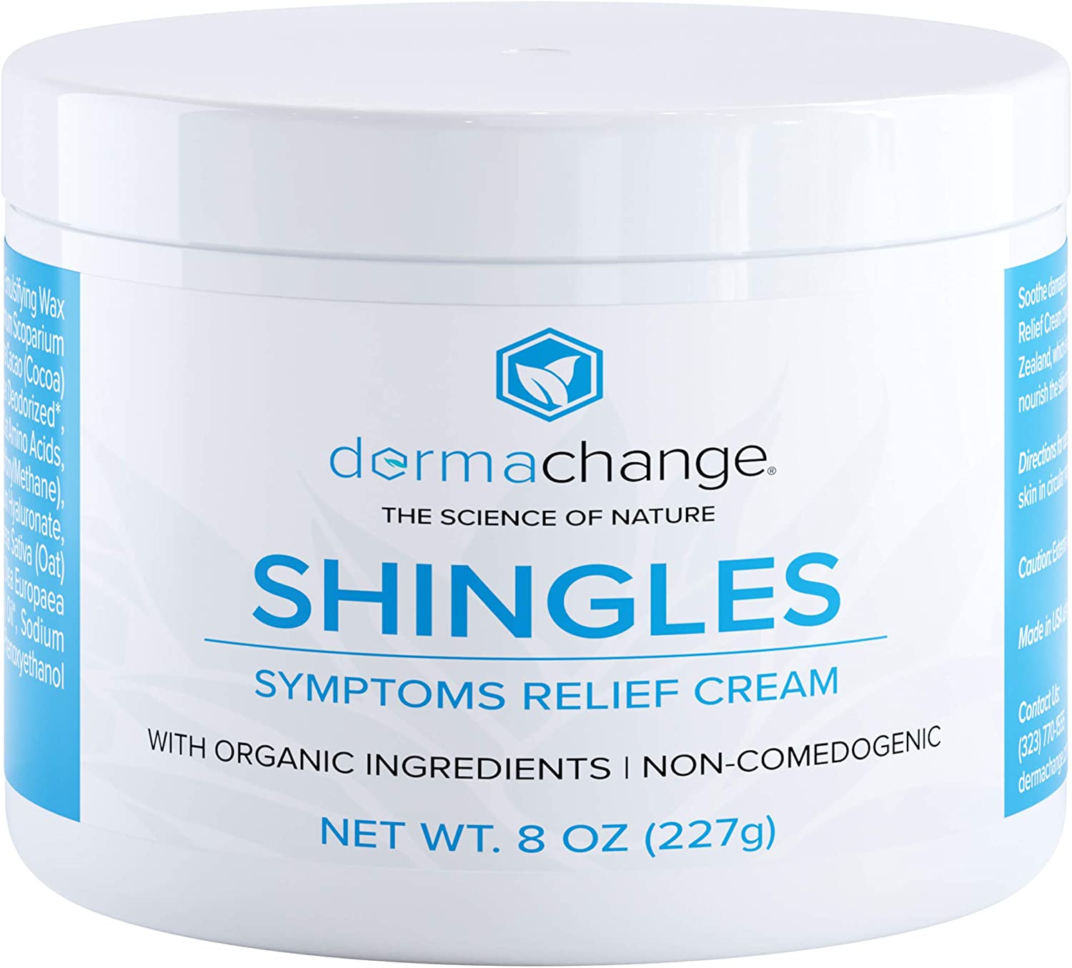 Natural Shingles Treatment and Relief Cream – with Manuka Honey – Shingle Nerve Pain Ointment – Natural Moisturizer for Face and Body – Stops Shingle Breakouts, Burning, Scar, Itchy Dry Skin (8oz)