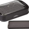 Power XL Smokeless Electric Indoor Removable Grill and Griddle Plates, Nonstick Cooking Surfaces, Glass Lid, 1500 Watt, 21X 15.4X 8.1, black
