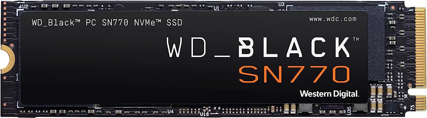 WD_BLACK 2TB SN770 NVMe Internal Gaming SSD Solid State Drive – Gen4 PCIe, M.2 2280, Up to 5,150 MB/s – WDS200T3X0E
