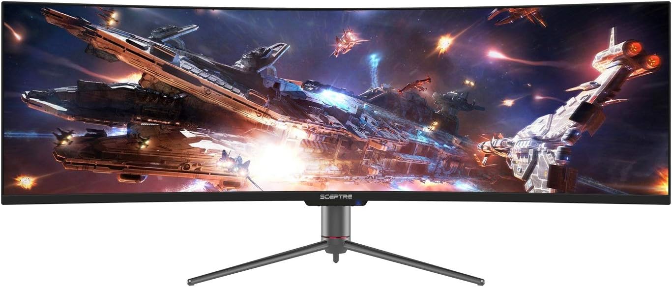 Sceptre Curved 49 inch (5120×1440) Dual QHD 32:9 Gaming Monitor up to 120Hz DisplayPort HDMI Build-in Speakers, Gunmetal Black 2021 (C505B-QSN168) - Image 2