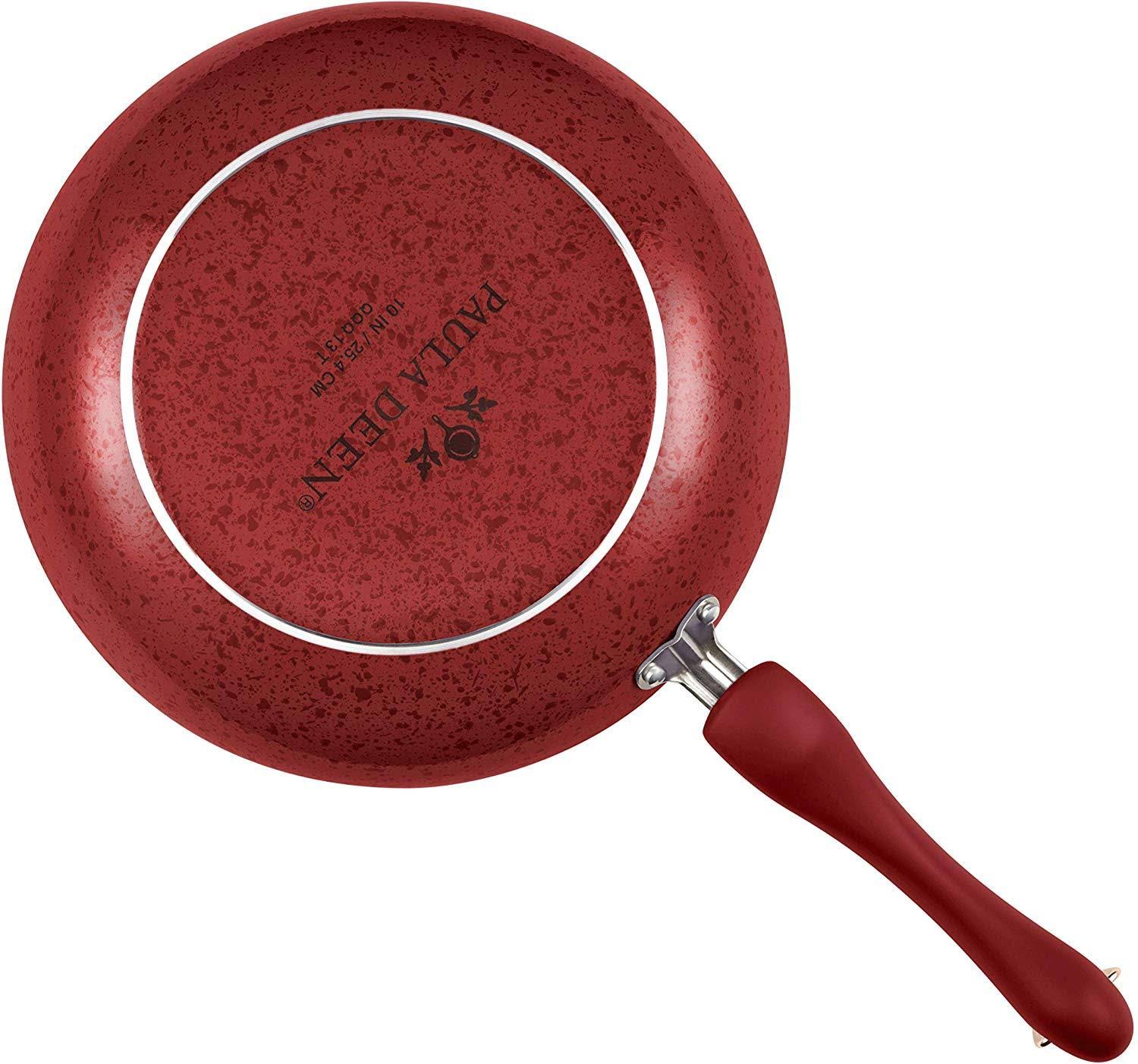 Paula Deen Signature Porcelain 15-Piece Nonstick Cookware Set, Red/Black - Image 4